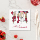 Alabama Ladies Fashion Cowboy Boots Hats Crimson Servet (Insitu)