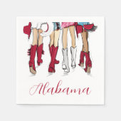 Alabama Ladies Fashion Cowboy Boots Hats Crimson Servet (Voorkant)