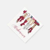 Alabama Ladies Fashion Cowboy Boots Hats Crimson Servet (Hoek)