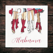 Alabama Ladies Fashion Cowboy Boots Hats Crimson Servet