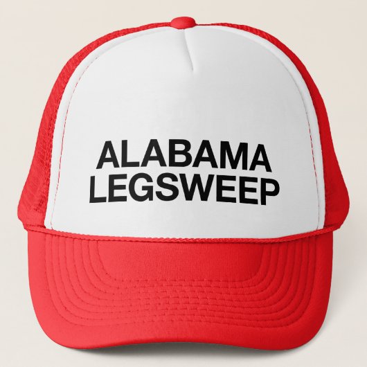 ALABAMA LEGSWEEP leuke slogan trucker hoed Trucker Pet (Voorkant)