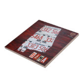 Alabama License Bord Kaart keramische tegel Tegeltje (Zijkant)