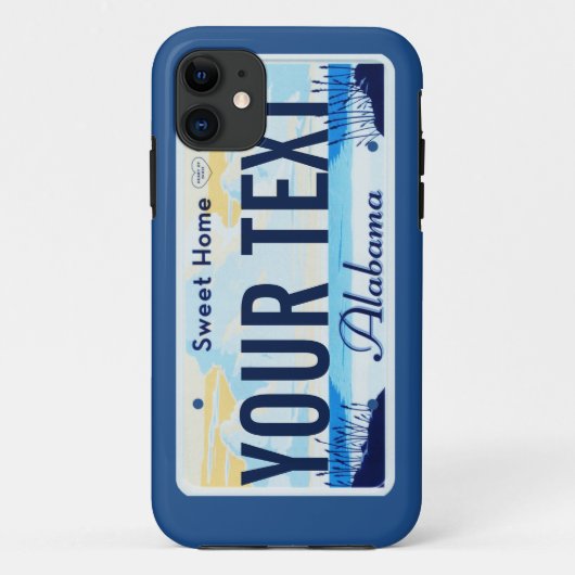 Alabama License Bord mobiele telefooncel Case-Mate iPhone Case (Achterkant)