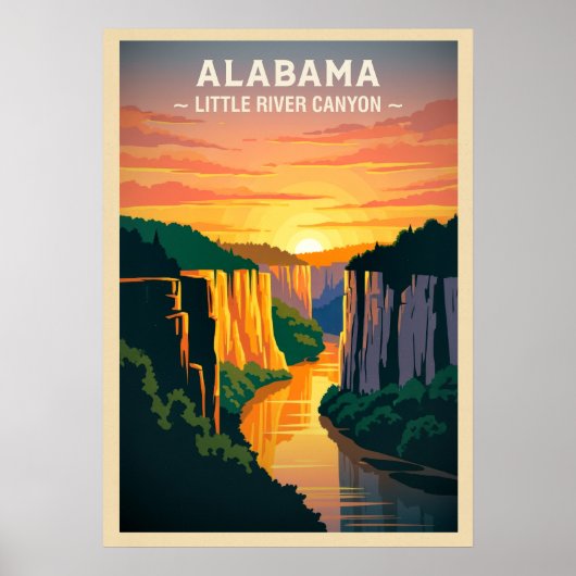 Alabama Little River Canyon V02 Poster (Voorkant)