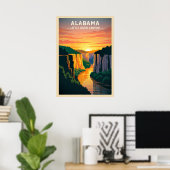 Alabama Little River Canyon V02 Poster (Thuiskantoor)