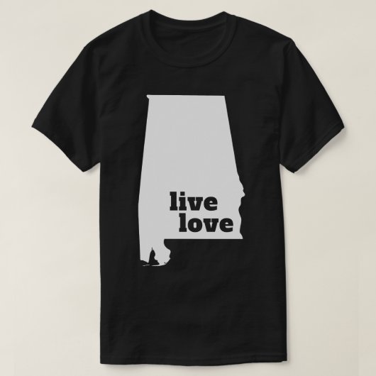 Alabama Live Love Alabama T-shirt (Design voorkant)