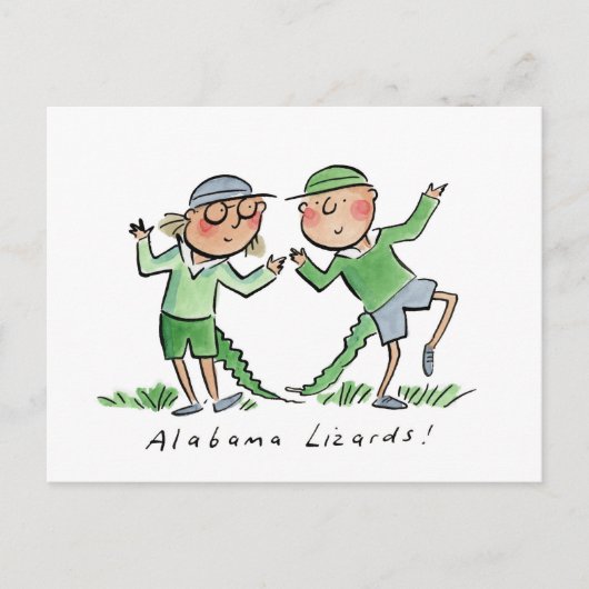 Alabama Lizards Briefkaart (Voorkant)