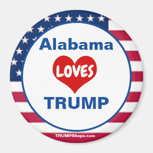 Alabama LOVES TRUMP Patriotic magnet