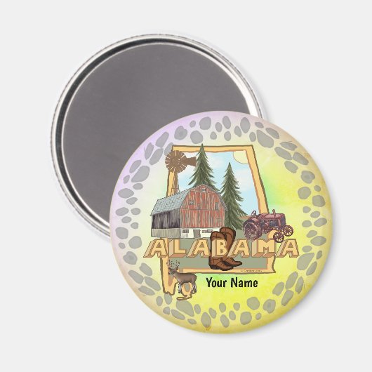 Alabama Magneet (Voorkant / Achterkant)