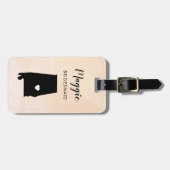 Alabama Map Bagagelabel for Wedding Party Welcome (Voorkant horizontaal)