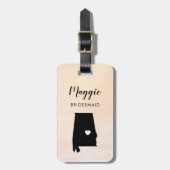 Alabama Map Bagagelabel for Wedding Party Welcome (Voorkant verticaal)
