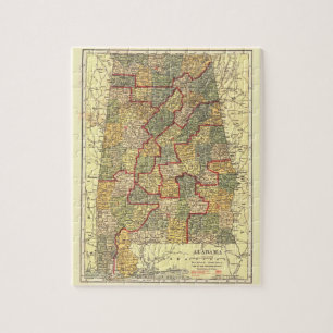  Alabama Map Congressional Districts (1911) Legpuzzel