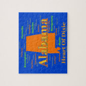 Alabama Map Silhouette Pop Art Legpuzzel (Verticaal)