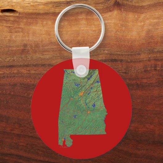 Alabama Map Sleutelhanger (Voorkant)