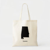 Alabama Map - Zwarte en Witte Modern Alabama Map Tote Bag (Voorkant)