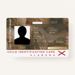 Alabama- Mijn kleine pinda kind ID Badge