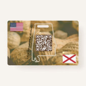 Alabama- Mijn kleine pinda kind ID Badge (Achterkant)