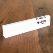 Alabama, mijn liefde naambordje (Zijkant)