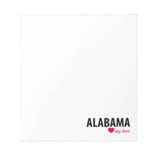 Alabama, mijn liefde notitieblok