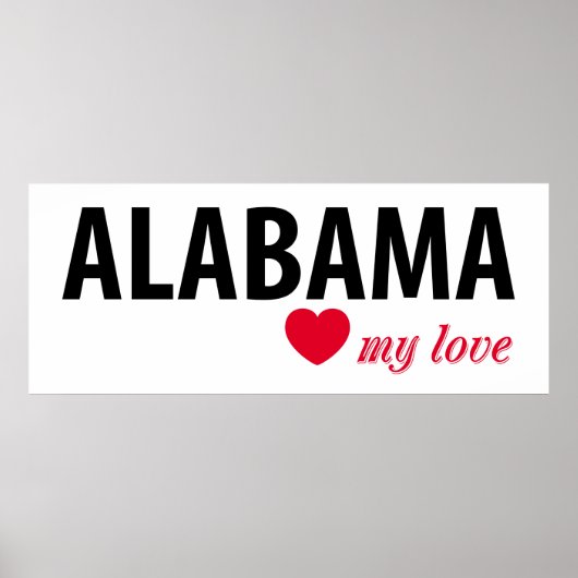 Alabama, mijn liefde poster (Voorkant)