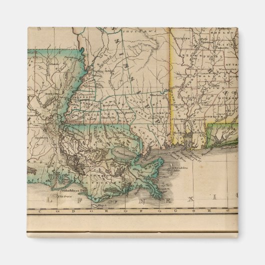 Alabama, Mississippi, Louisiana Magneet (Voorkant)