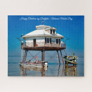 Alabama Mobile Bay Happy Kerstdochter Legpuzzel