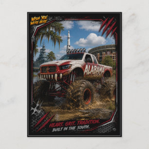 Alabama Monster Truck Off-Road Kunst Briefkaart