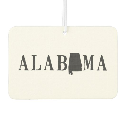 Alabama naam staat gevormde letter luchtverfrisser (Voorkant)