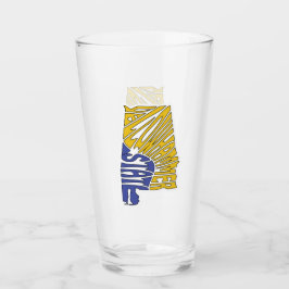 Alabama Nickname Word Art Glas