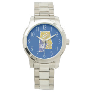 Alabama Nickname Word Art Horloge