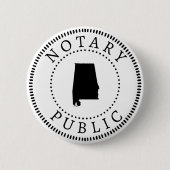 Alabama notaris openbaar ronde button 5,7 cm (Voorkant)