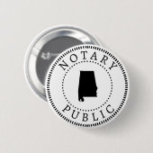 Alabama notaris openbaar ronde button 5,7 cm (Voorkant /achterkant)