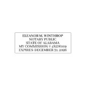 Alabama Notaris Openbaar Zelfinktende Stempel (Design)