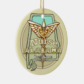 Alabama Nurse Caduceus Keramisch Ornament (Rechts)