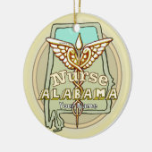 Alabama Nurse Caduceus Keramisch Ornament (Links)