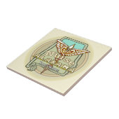 Alabama Nurse Caduceus Tegeltje (Zijkant)