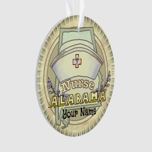 Alabama Nurse Ornament (voorkant)