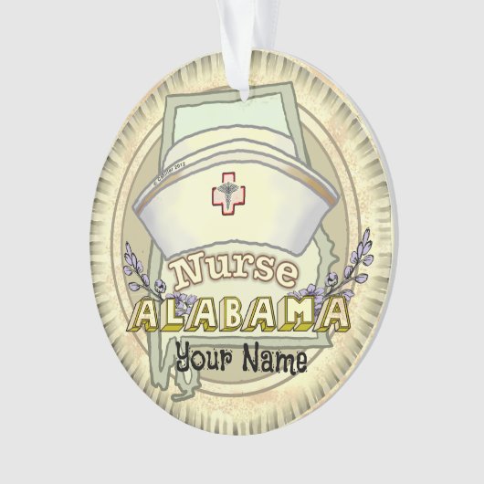 Alabama Nurse Ornament (voorkant)