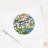 Alabama oriëntaals ronde sticker (Envelop)