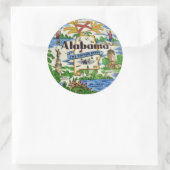 Alabama oriëntaals ronde sticker (Tas)