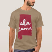 Alabama Outline Script T-shirt (Voorkant)