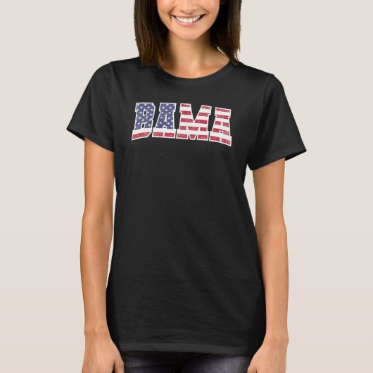 Alabama Patriotic US Flag Design for Patriots T-shirt (Voorkant)