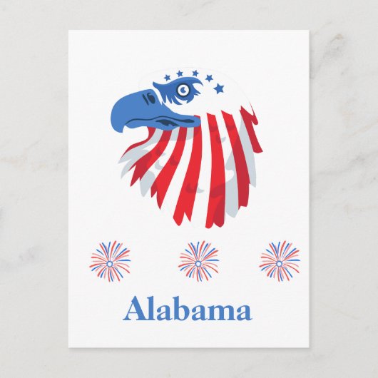 Alabama Patriottisch Briefkaart (Voorkant)