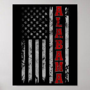 Alabama - Patriottische Vlag van de Vlag van de V Poster
