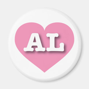 Alabama Pink Heart - Ik hou van AL Magneet