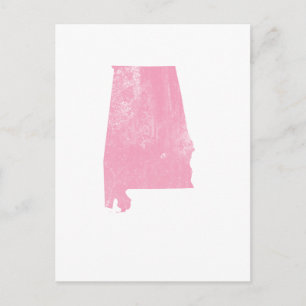 Alabama - Pink Vintage Grunge Briefkaart