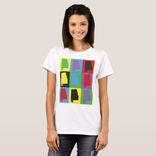 Alabama Pop Art T-shirt (Voorkant volledig)