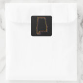 alabama pride blur vierkante sticker (Tas)