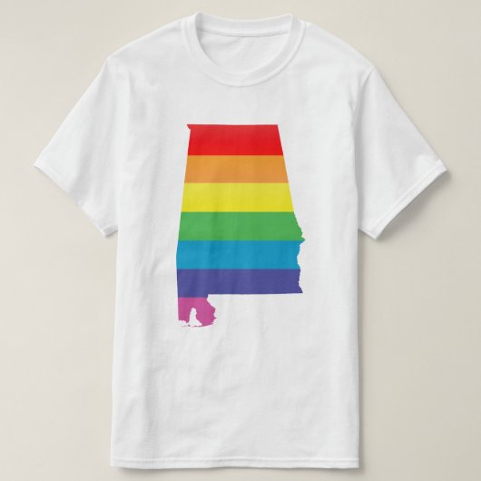 alabama pride . gestreept. t-shirt (Design voorkant)