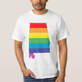 alabama pride . gestreept. t-shirt (Voorkant)